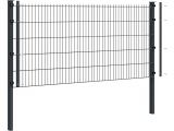Komplettpaket Doppelstabmattenzaun Deluxe Ø 8/6/8 | 2.5 Meter breit