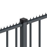 Stabgitterzaun | 2.2 Meter breit | Rund mit Zacken