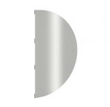 Halbkreisförmiges Aluminiumschild 114 x 66,4 cm