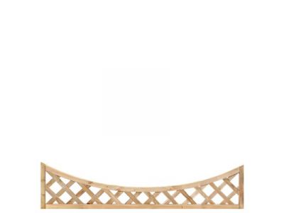 Kiefernholz Rankgitter | Breite 180 cm | Höhe 40 cm | Diagonal mit abgerundetem Rahmen