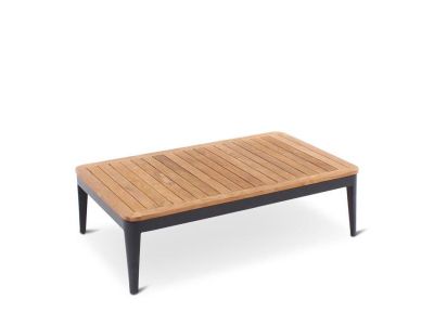 Loungetisch Clavo | Aluminium anthrazit | Teak