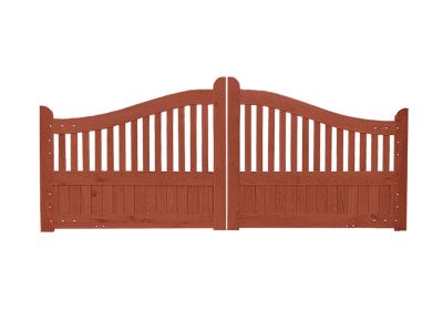 Doppeltor Padouk TP38 (mit Beschlägen & Riegel)