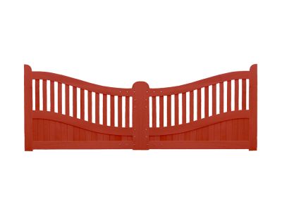 Doppeltor Padouk TP36 (mit Beschlägen & Riegel)