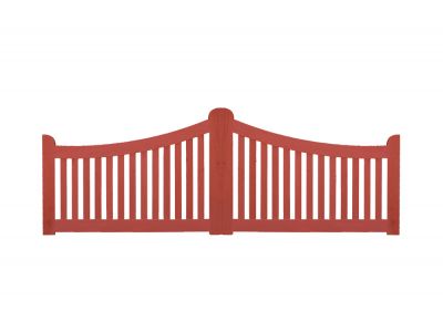 Doppeltor Padouk TP04 (mit Beschlägen & Riegel)