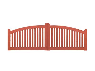 Doppeltor Padouk TP05 (mit Beschlägen & Riegel)