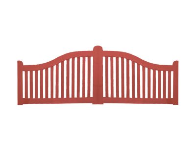 Doppeltor Padouk TP06 (inkl. Beschlägen & Riegel)