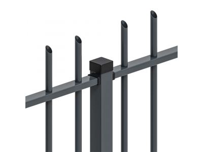 Stabgitterzaun | 2.2 Meter breit | Rund durchgesteckt