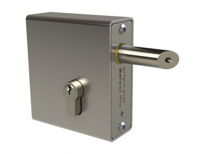 Eingeschweißtes Weitwurfschloss mit Schlüssel