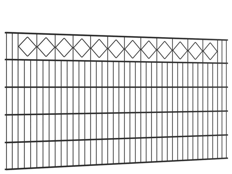 Schmuckzaun Vesta | 2 Meter breit | Schwarz