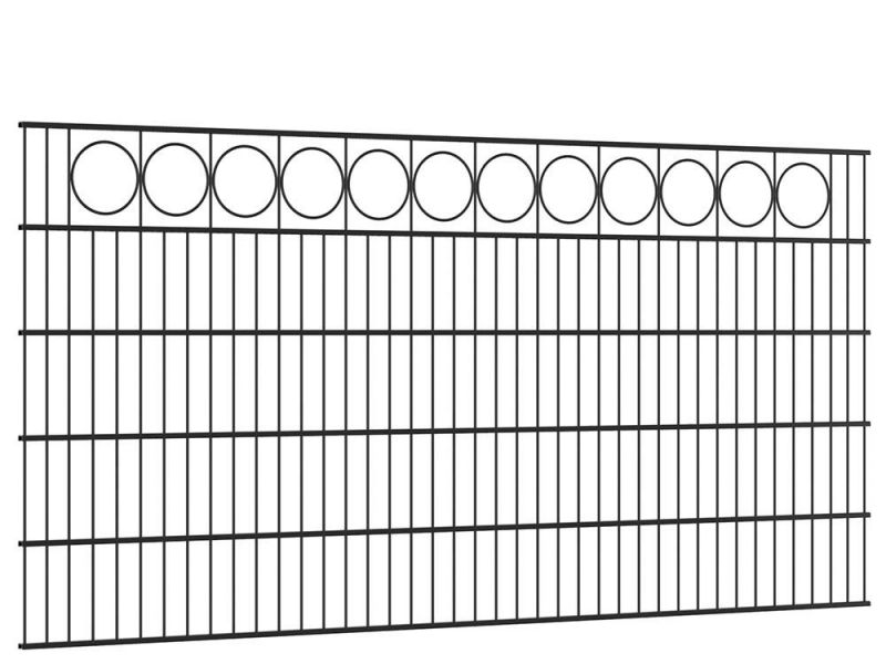 Schmuckzaun Sol | 2 Meter breit | Schwarz