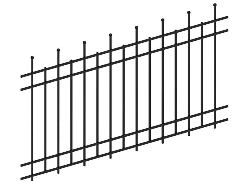 Schmuckzaun Aurora | 2 Meter breit | RAL9005 (schwarz)