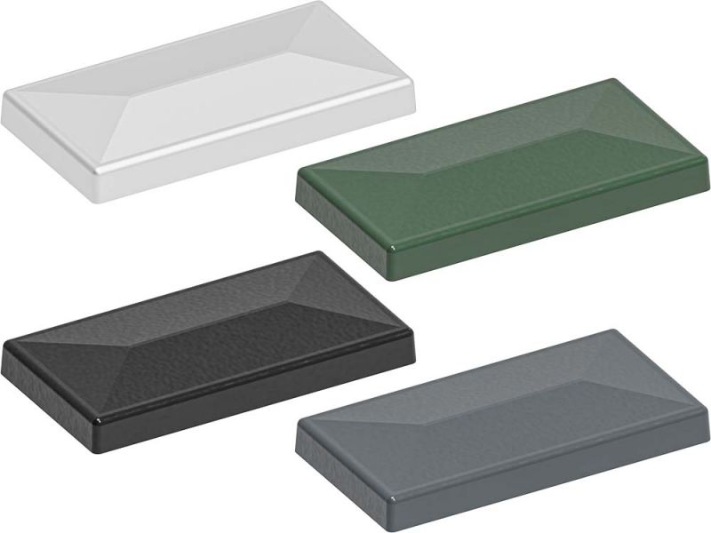 Alu-Kappe für Pfosten Multi 6 x4 cm mit Überhang