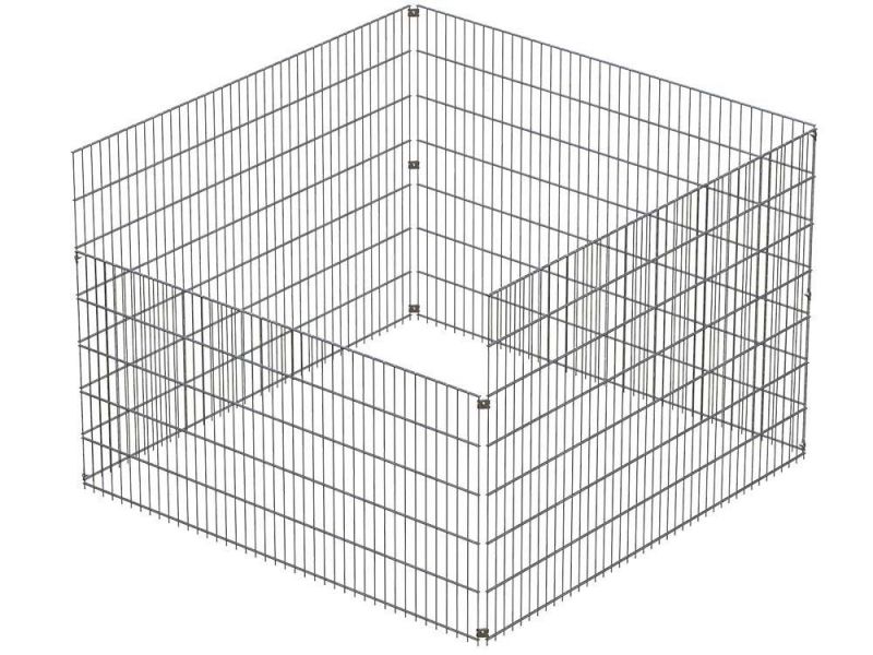 Laubkorb / Kompostkorb | Breite 250 x 250 cm | Feuerverzinkt