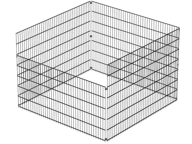 Laubkorb / Kompostkorb | Breite 250 x 250 cm | RAL 9005