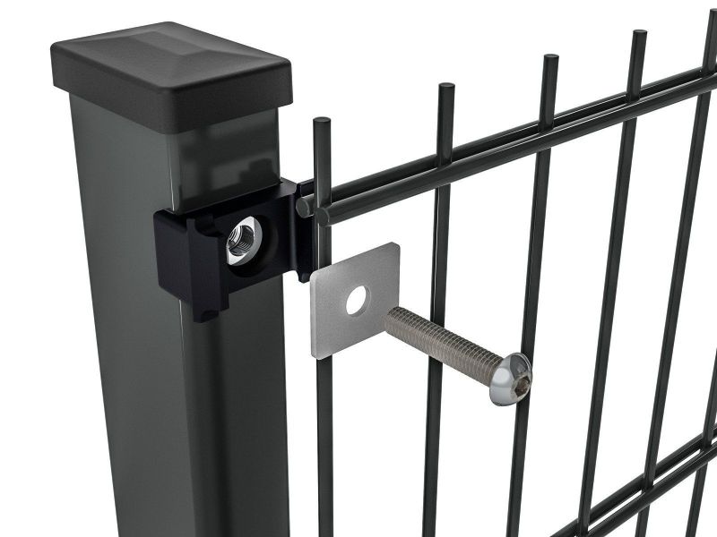 Pfosten 6 X 4 Cm Fur Doppelstabmatten Zaunonline De