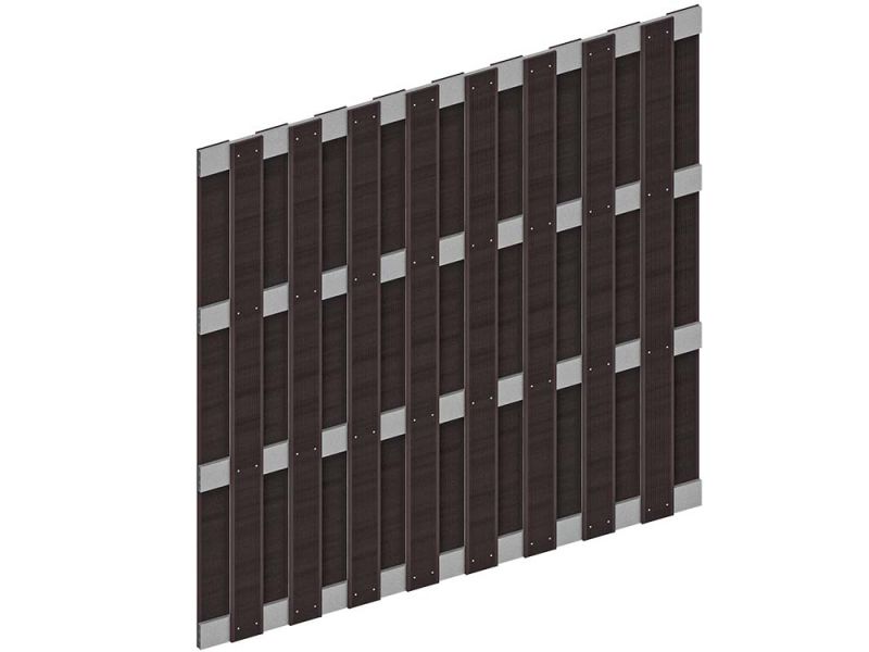 WPC Sichtschutzelement 17 Bretter Granit
