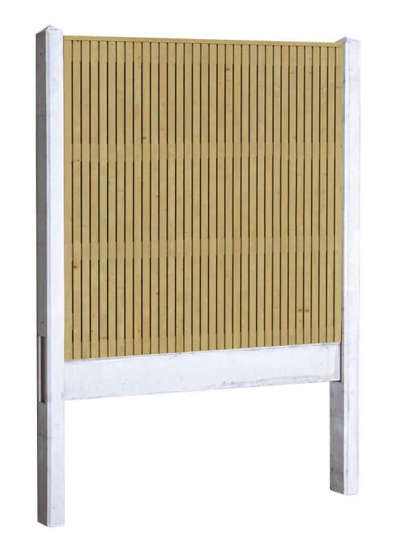 Elan vertikaler Holz-Betonzaun Paket