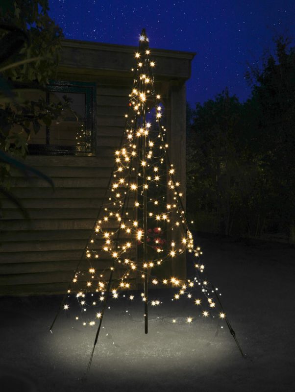 Fairybell Weihnachtsbaum mit Mast 200 cm | 300 LEDs | warmweiß