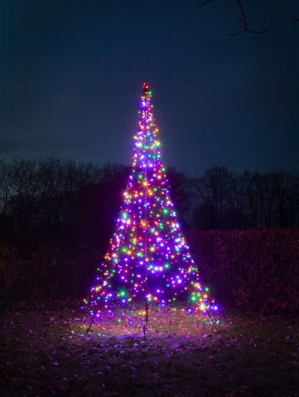 Fairybell Weihnachtsbaum mit Mast 400 cm | 640 LEDs | mehrfarbig
