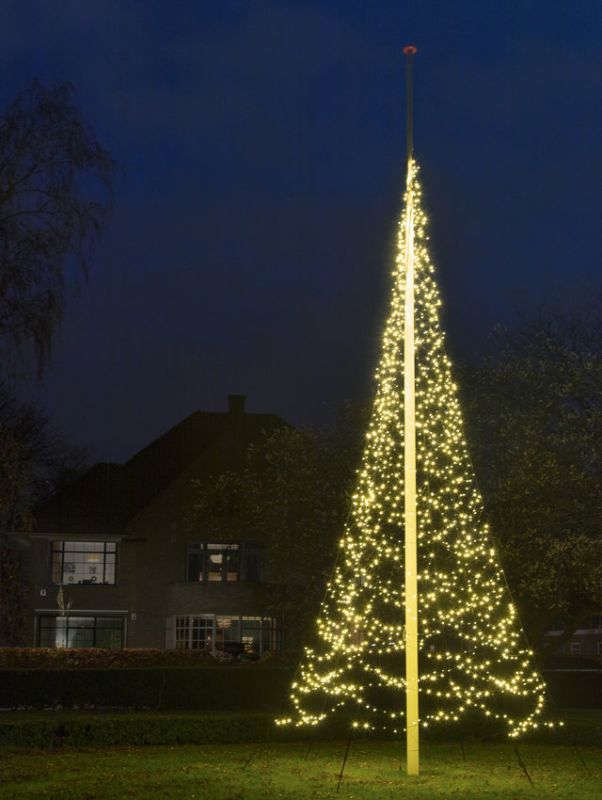 Fairybell Fahnenmast-Weihnachtsbaum 700 cm | 1500 LEDs | warmweiß