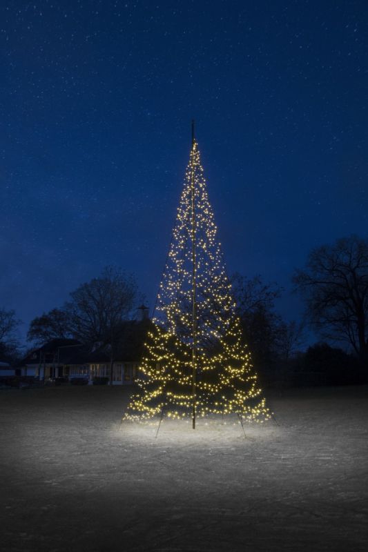 Fairybell Fahnenmast-Weihnachtsbaum 800 cm | 1500 LEDs | warmweiß
