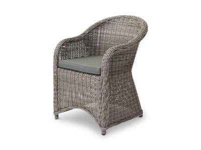 Gartenstuhl Darwin | Sisal grau | inkl. Kissen Army