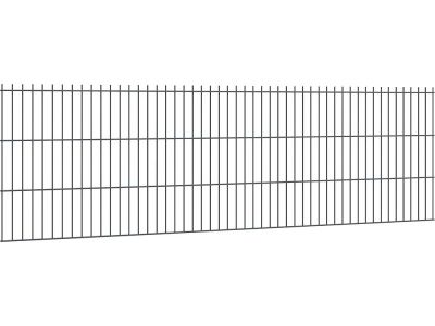 Doppelstabmatte 250 cm breit 63 cm hoch Farbe RAL7016 Ø 6/5/6