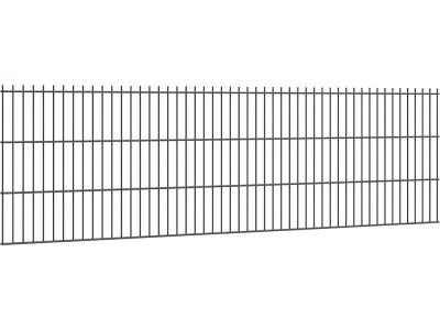 Doppelstabmatte 250 cm breit 63 cm hoch Farbe RAL7016 Ø 8/6/8