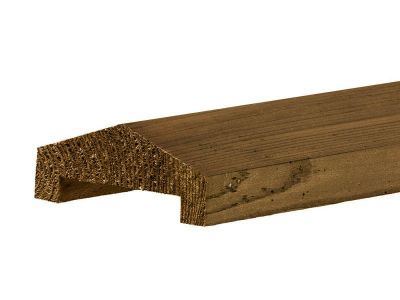 Oberlatte braunes Kiefernholz für Holzzaun | Länge 180 cm