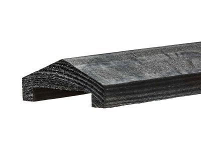 Oberlatte schwarzes Kiefernholz für Holzzaun | Länge 180 cm
