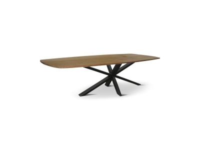 Gartentisch Aras | 300 cm | Teak natur | Sternfuß Metall schwarz
