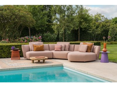 Loungeset Atoll | 3-teilig | Rundes Design & eckige Kissen