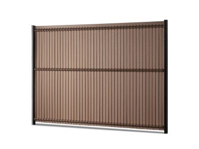 Zaunblende | WPC | Höhe 103 cm | Masche 5 cm | Braun