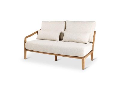 Loungeset Anais | links | Teak natur | inkl. Kissen creme