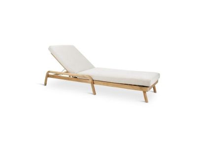 Liegestuhl Boras | Teak natur | inkl. Kissen clay