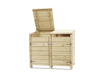 Mülltonnenbox | doppelt | 129 x 152 x 91 cm
