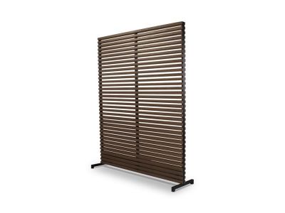 Sichtschutz Yari | Teak grey mit Aluminium