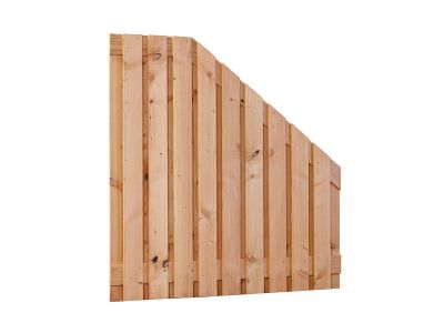 Douglasienholz Gartensichtschutz | Breite 180 cm | Gefälle | 21 Bretter