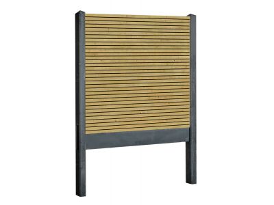 Elan horizontaler Holz-Betonzaun Paket