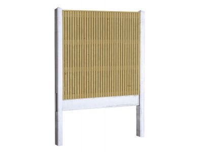 Elan vertikaler Holz-Betonzaun Paket