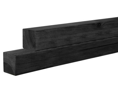 Zaunpfosten Kiefernholz Schwarz 8,8 x 8,8 x 270 cm