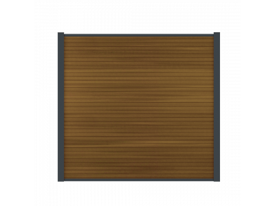 Rhombus WPC Sichtschutzzaun | Teak
