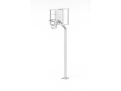 Basketballständer | Höhe 260 cm | Mit Bodenplatte | Feuerverzinkt