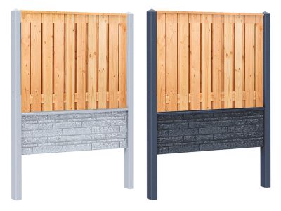 Felsmotiv Holz-Beton Zaun Paket