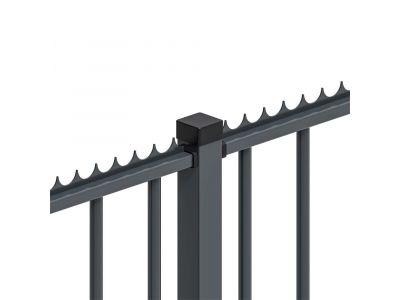 Stabgitterzaun | 2.2 Meter breit | Rund mit Zacken