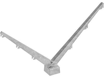 Doppelter Stacheldrahthalter | für 60 x 40 mm | 2 x 3 Drähte | Aluminium