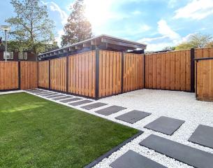 Holz-Beton Zaun
